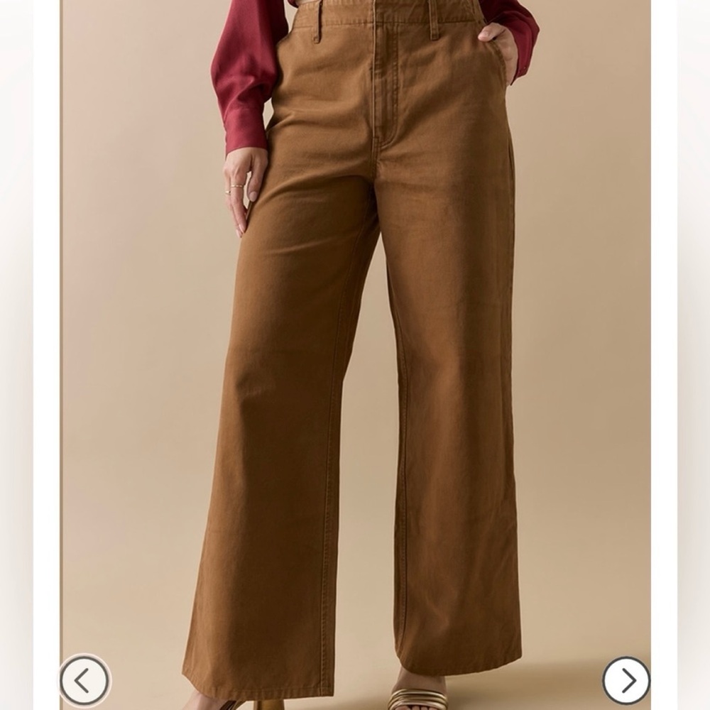 NWT Brown Wide Leg High Rise Pants - Francesca's Size M